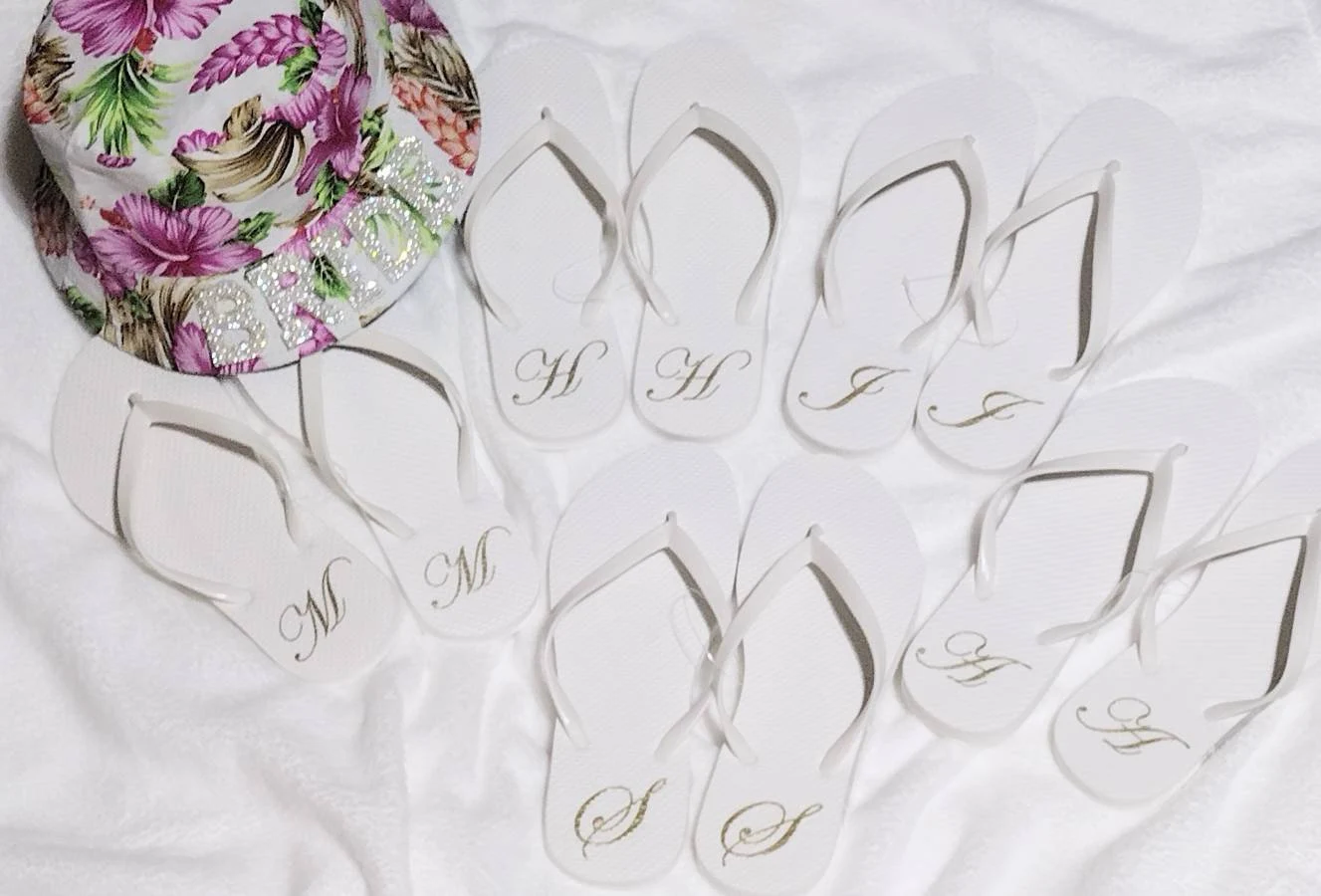 inexpensive flip flops for wedding